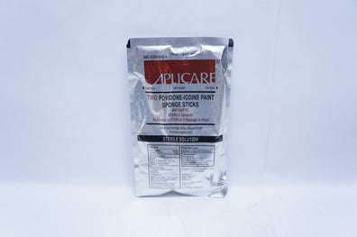Medline ORF20015S Aplicare Povidone-Iodine Paint Sponge Sticks 8inch